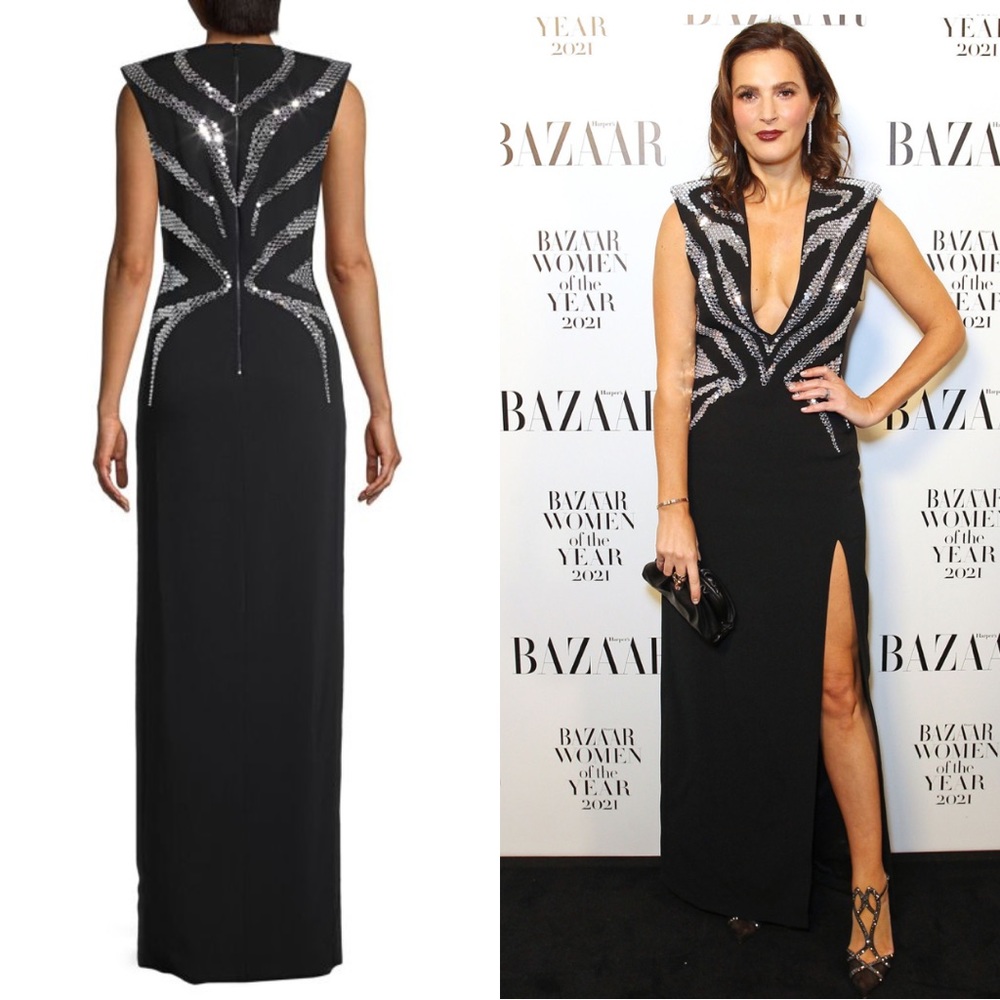 David Koma Zebra Motif Gown